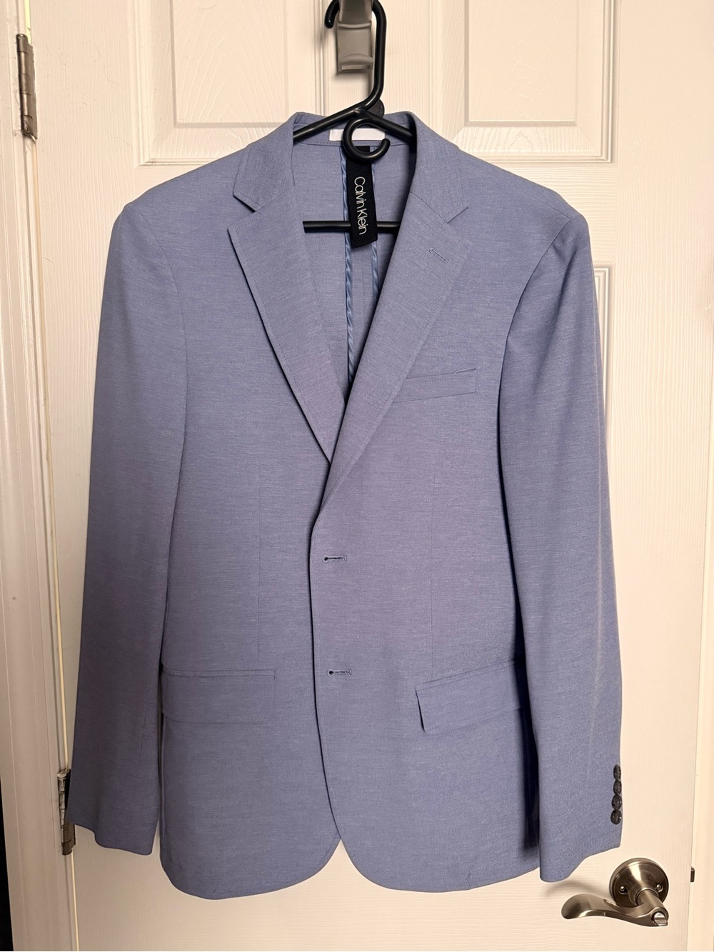 Calvin Klein Men's Pale Blue Single-Breasted Sport Coat